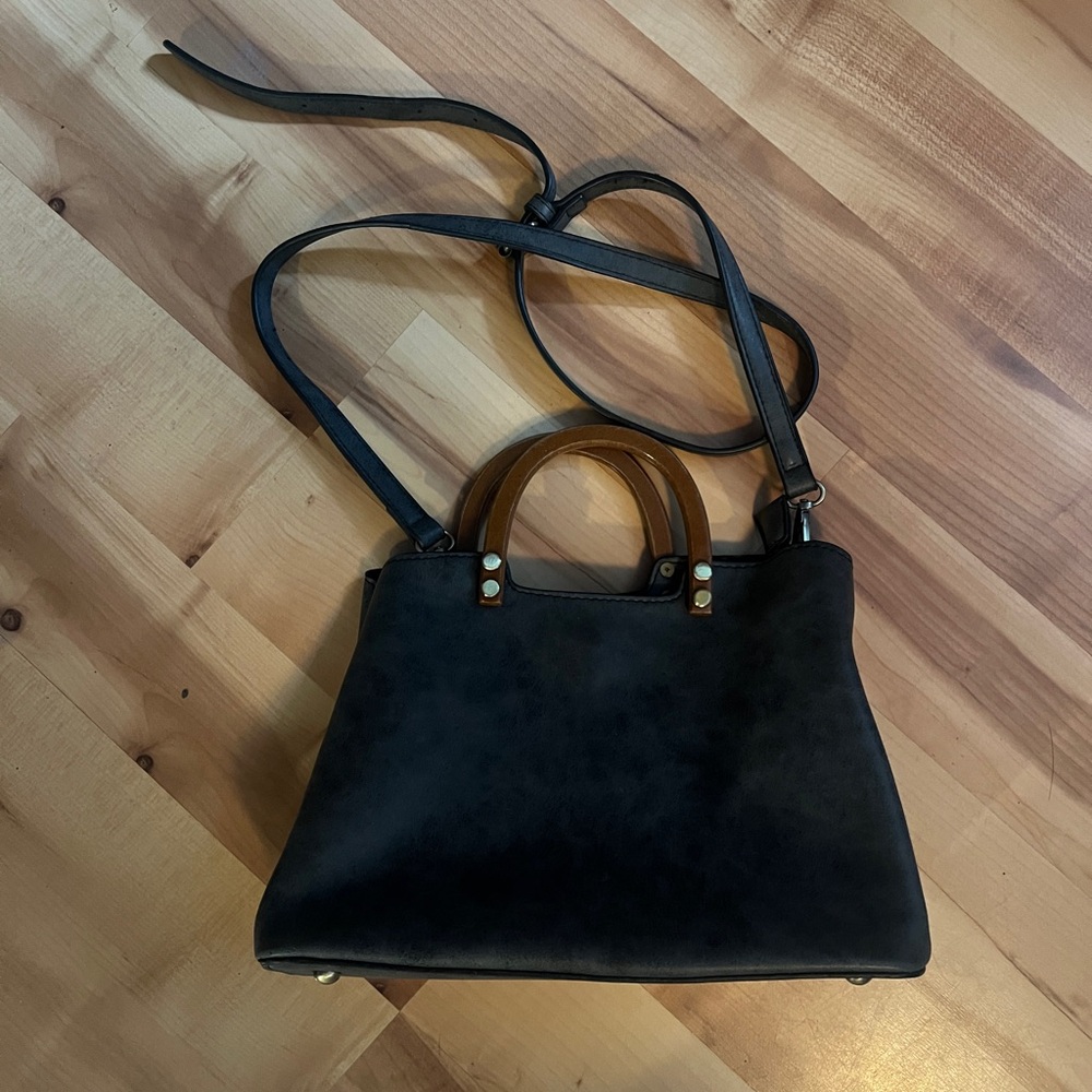Joy Susan - Angie Vintage Satchel with Wood Handle